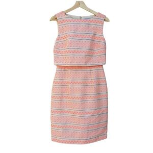 ANTONIO MELANI Vibrant Pink and Cream Dress
